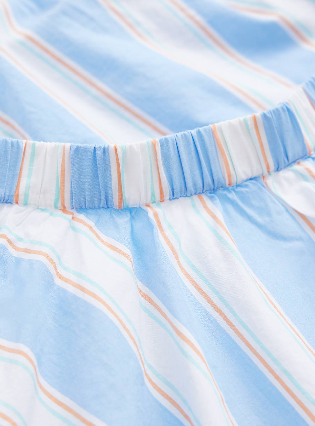 Blue Stripe Print Poplin Vest & Skirt Set 11 years - Image 2